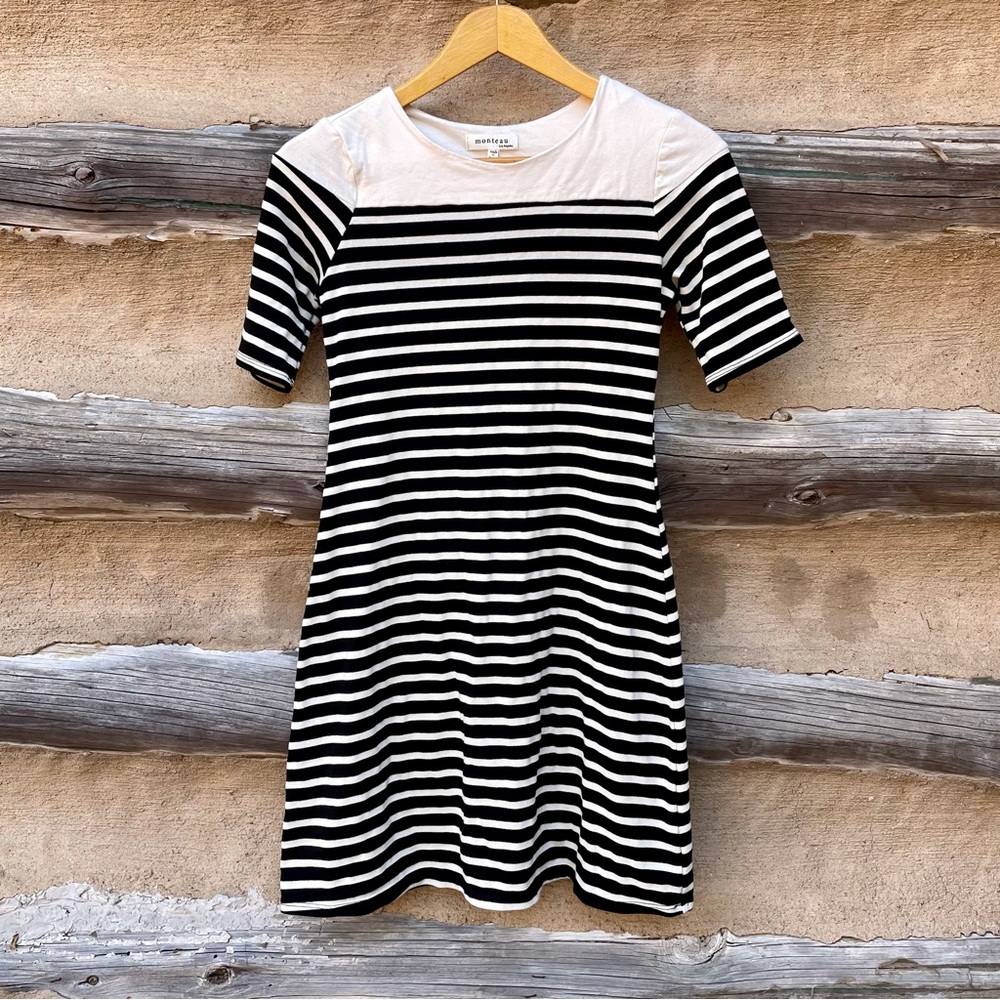Monteau Striped Mini Dress Size M